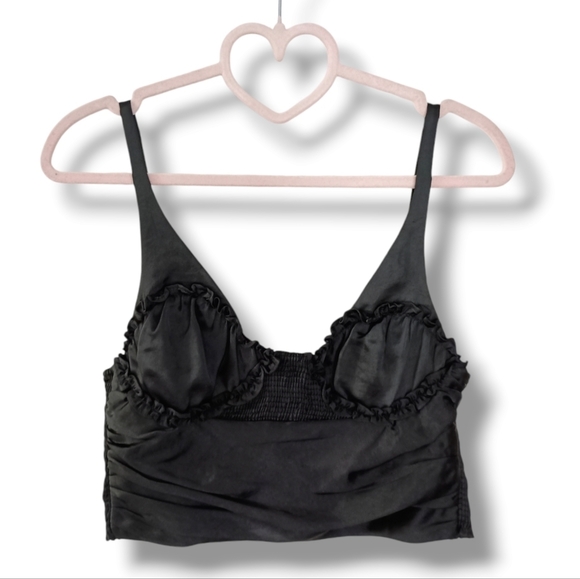 ZARA satin bustier Top in Black 🖤 Size Small - Picture 2 of 4